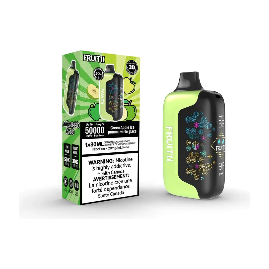 Fruitii 50K Disposable Vape - Green Apple Ice - Vapeshop Mania
