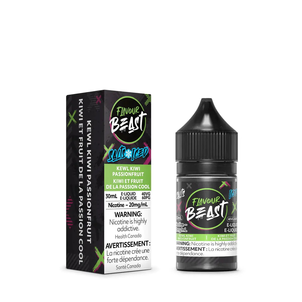 Kewl Kiwi Passionfruit Iced by Flavour Beast - Salt Nic Vape Juice - Vapeshop Mania