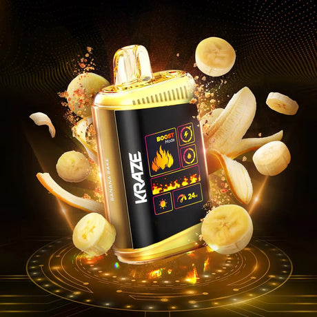 Kraze HD Mega 20K Disposable - Banana Bake - Vapeshop Mania