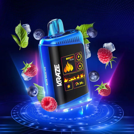 Kraze HD Mega 20K Disposable - Blue Razz Ice - Vapeshop Mania