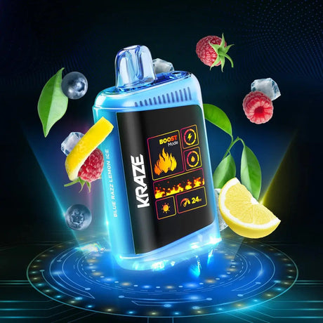 Kraze HD Mega 20K Disposable - Blue Razz Lemon Ice - Vapeshop Mania
