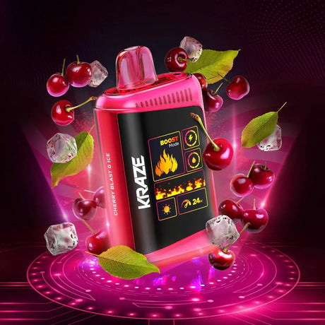 Kraze HD Mega 20K Disposable - Cherry Blast G Ice - Vapeshop Mania