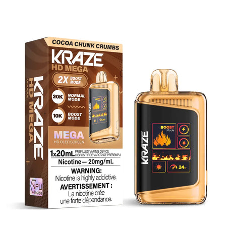 Kraze HD Mega 20K Disposable - Cocoa Chunk Crumbs - Vapeshop Mania