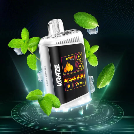 Kraze HD Mega 20K Disposable - Fresh Mint Ice - Vapeshop Mania