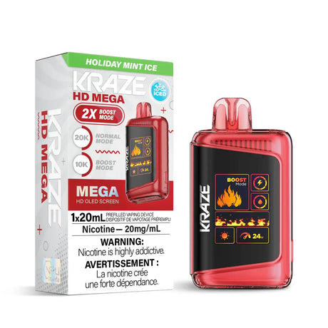 Kraze HD Mega 20K Disposable - Holiday Mint Ice - Vapeshop Mania