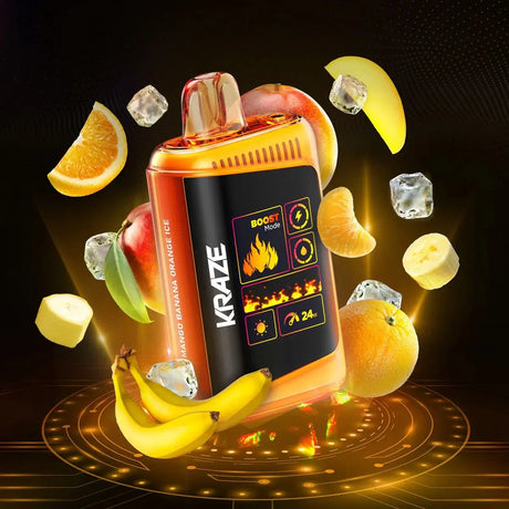 Kraze HD Mega 20K Disposable - Mango Banana Orange Ice - Vapeshop Mania