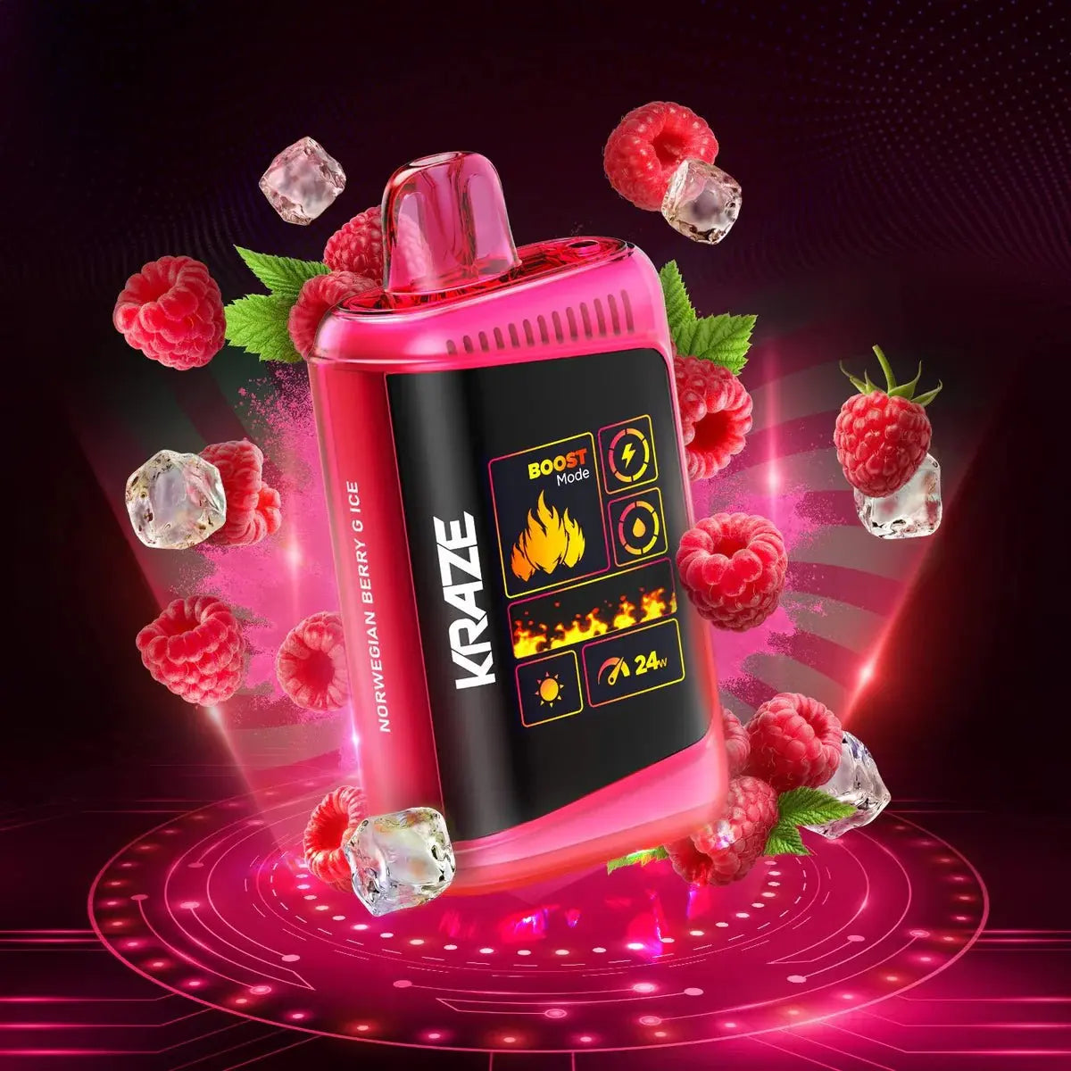Kraze HD Mega 20K Disposable - Norwegian Berry G Ice - Vapeshop Mania