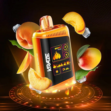 Kraze HD Mega 20K Disposable - Peach Mango Ice - Vapeshop Mania