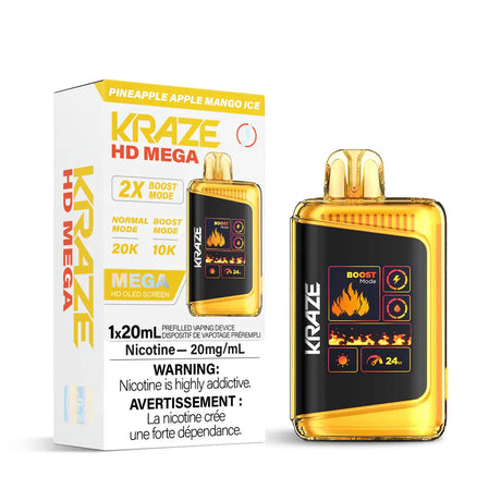 Kraze HD Mega 20K Disposable - Pineapple Apple Mango Ice - Vapeshop Mania