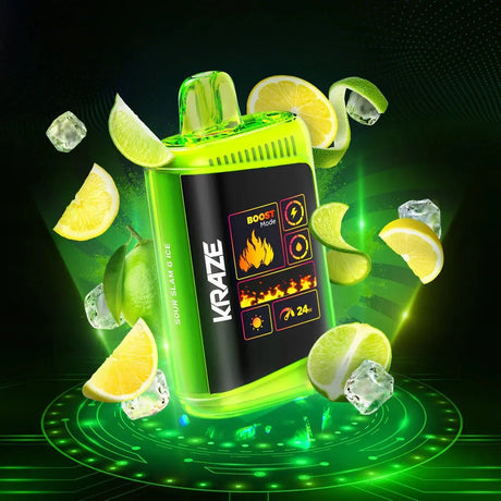 Kraze HD Mega 20K Disposable - Sour Slam G Ice - Vapeshop Mania