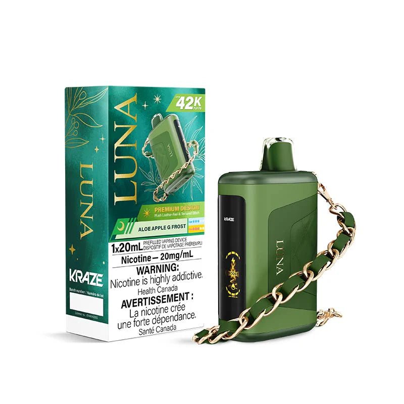 Shop Kraze Luna 42K Disposable - Aloe Apple G Frost - at Vapeshop Mania