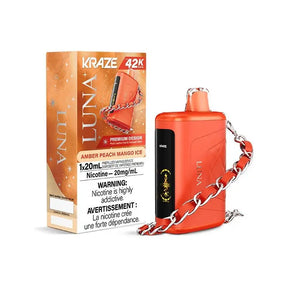 Shop Kraze Luna 42K Disposable - Amber Peach Mango Ice - at Vapeshop Mania