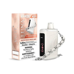 Shop Kraze Luna 42K Disposable - White Peach Razz Lime - at Vapeshop Mania