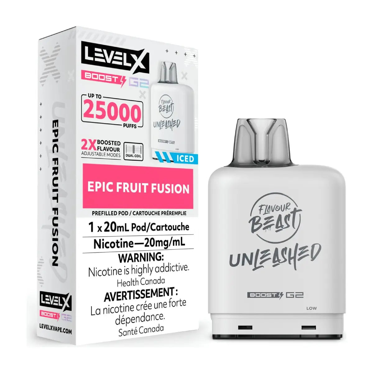 Level X Flavour Beast Boost 25K Pod 20ml - Epic Fruit Fusion - Vapeshop Mania