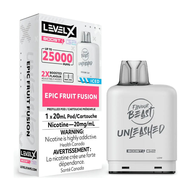 Level X Flavour Beast Boost 25K Pod 20ml - Epic Fruit Fusion - Vapeshop Mania