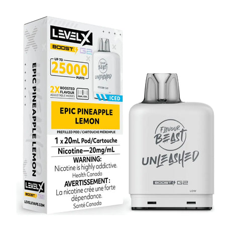 Level X Flavour Beast Boost 25K Pod 20ml - Epic Pineapple Lemon - Vapeshop Mania