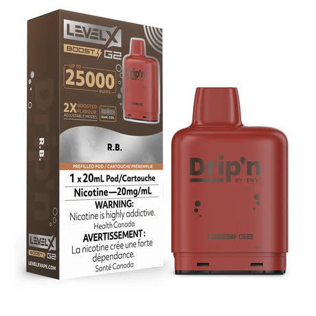 Level X Drip'n Boost 25K Pod 20ml - Root B - Vapeshop Mania