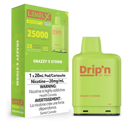 Level X Drip'n Boost 25K Pod 20ml - Snazzy S Storm - Vapeshop Mania