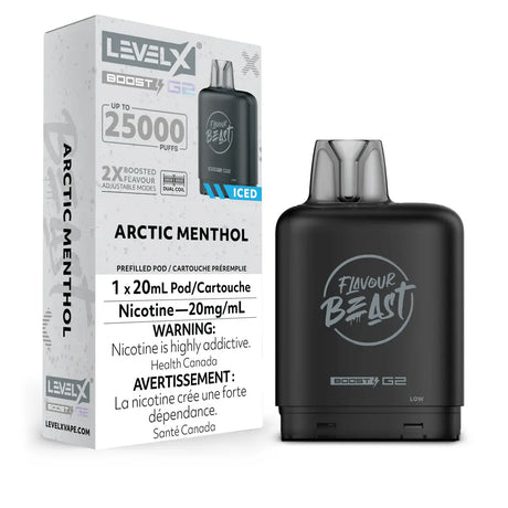 Level X Flavour Beast Boost 25K Pod 20ml - Arctic Menthol (Iced) - Vapeshop Mania