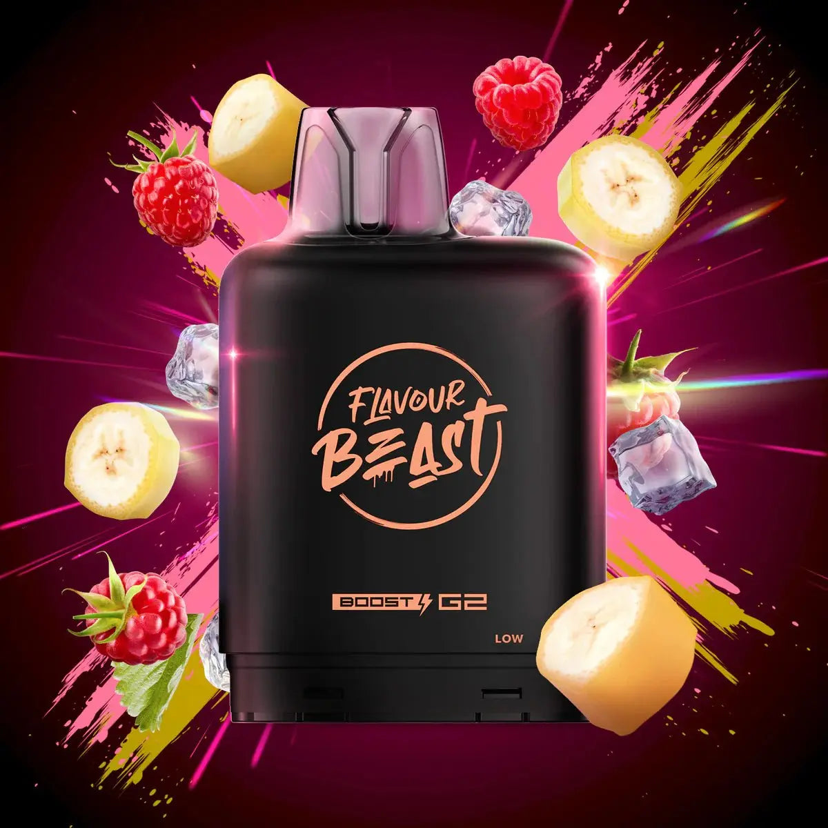 Level X Flavour Beast Boost 25K Pod 20ml - Banana Raspberry (Iced) - Vapeshop Mania