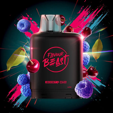 Level X Flavour Beast Boost 25K Pod 20ml - Blue Raspberry Cherry - Vapeshop Mania