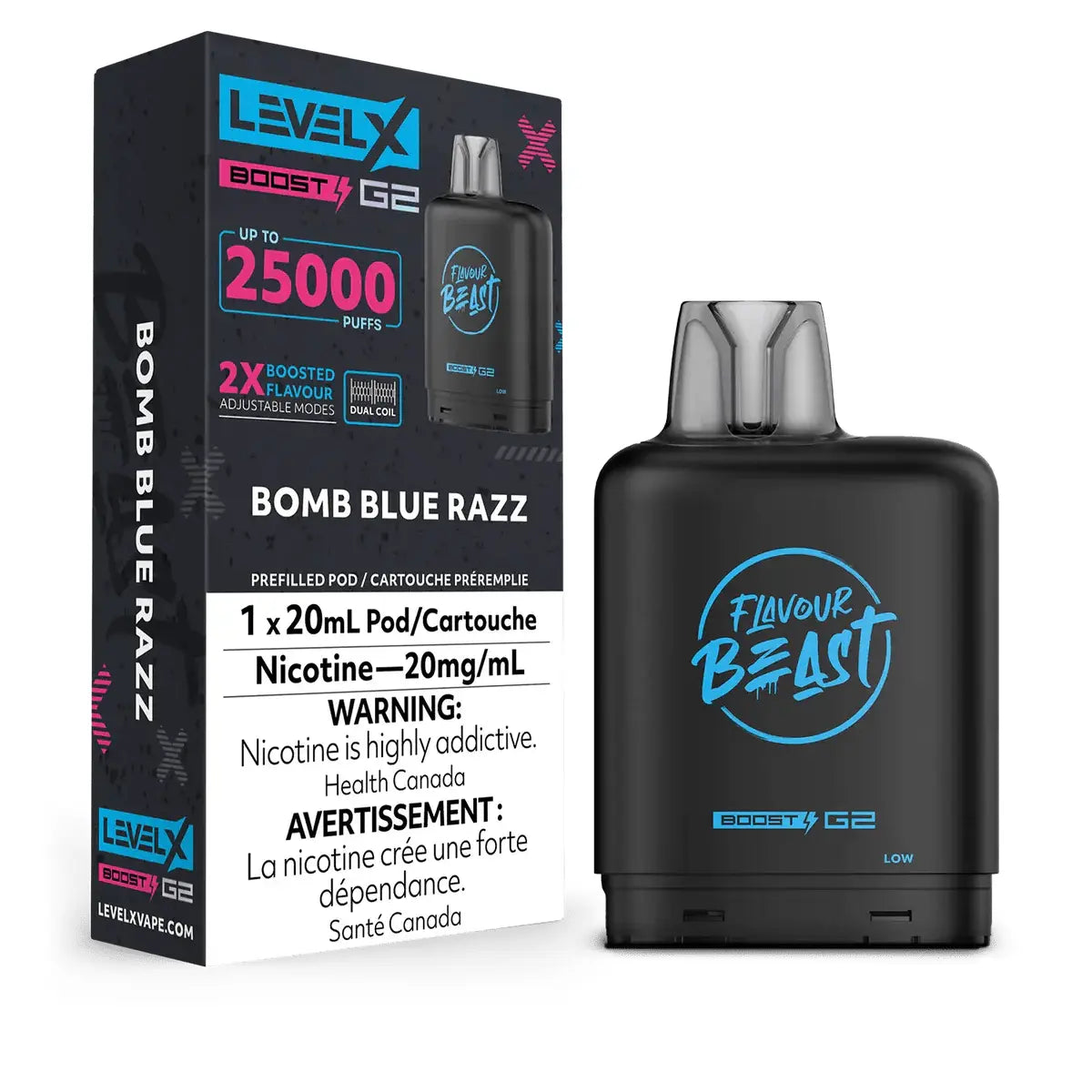 Level X Flavour Beast Boost 25K Pod 20ml - Bomb Blue Razz - Vapeshop Mania