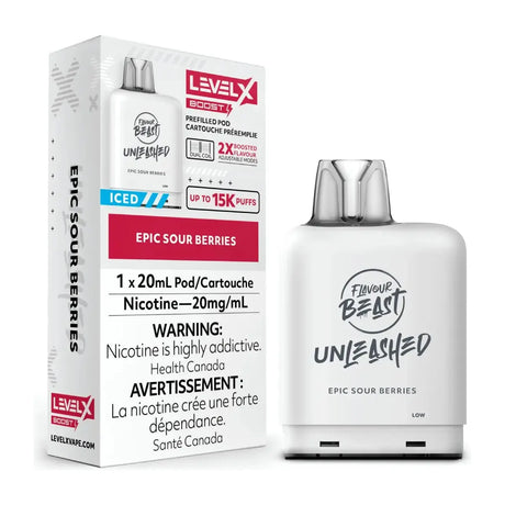 Level X Flavour Beast Boost 25K Pod 20ml - Epic Sour Berries - Vapeshop Mania