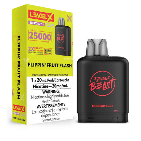 Level X Flavour Beast Boost 25K Pod 20ml - Flippin' Fruit Flash - Vapeshop Mania