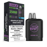 Level X Flavour Beast Boost 25K Pod 20ml - Grapplin' Grape Sour Apple (Iced) - Vapeshop Mania