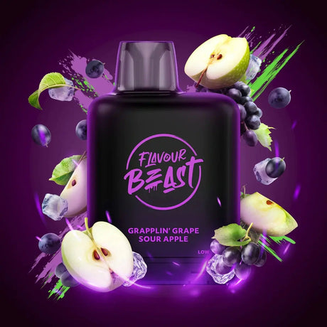 Level X Flavour Beast Boost 25K Pod 20ml - Grapplin' Grape Sour Apple (Iced) - Vapeshop Mania