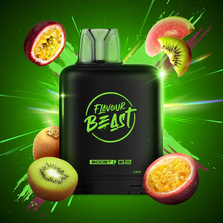 Level X Flavour Beast Boost 25K Pod 20ml - Kewl Kiwi Passionfruit - Vapeshop Mania