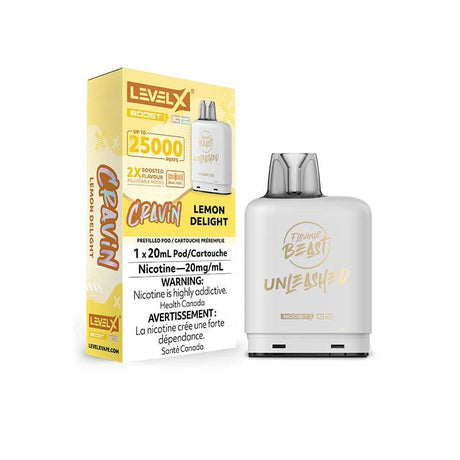 Shop Level X Flavour Beast Boost 25K Pod 20ml - Lemon Delight - at Vapeshop Mania