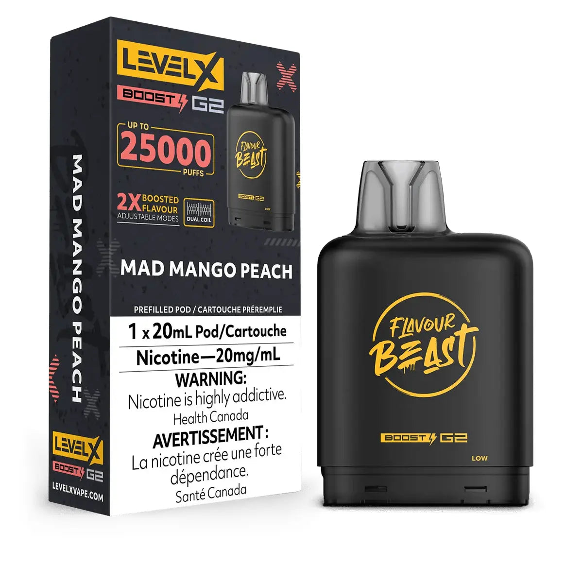 Level X Flavour Beast Boost 25K Pod 20ml - Packin' Peach Berry - Vapeshop Mania