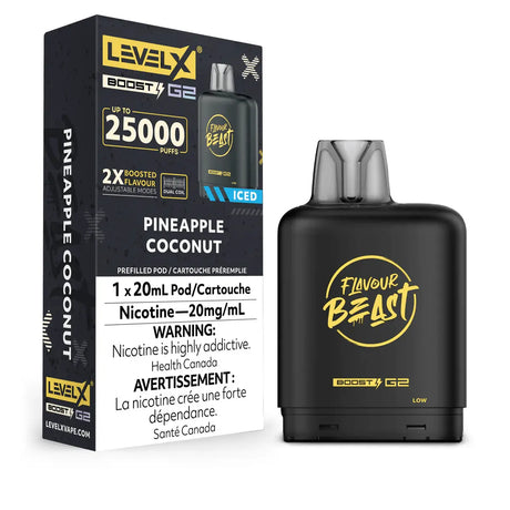 Level X Flavour Beast Boost 25K Pod 20ml - Pineapple Coconut (Iced) - Vapeshop Mania