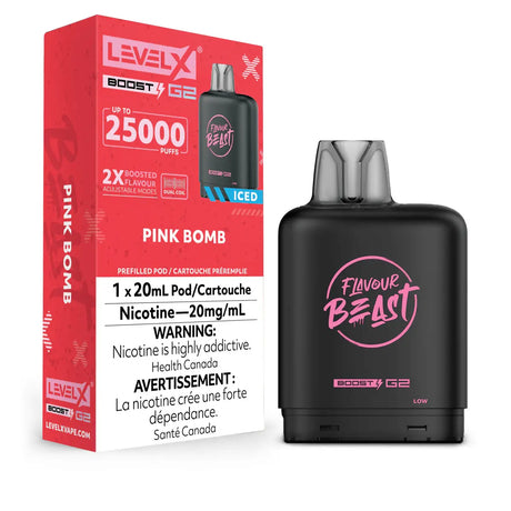 Level X Flavour Beast Boost 25K Pod 20ml - Pink Bomb (Iced) - Vapeshop Mania