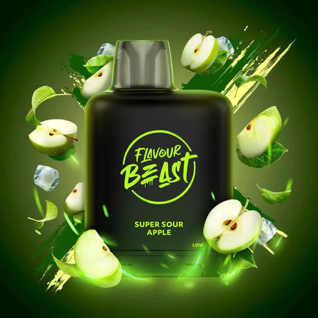 Level X Flavour Beast Boost 25K Pod 20ml - Super Sour Apple (Iced) - Vapeshop Mania