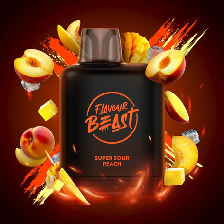 Level X Flavour Beast Boost 25K Pod 20ml - Super Sour Peach (Iced) - Vapeshop Mania