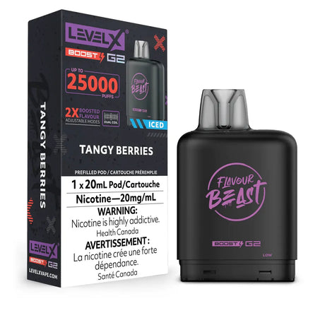 Level X Flavour Beast Boost 25K Pod 20ml - Tangy Berries (Iced) - Vapeshop Mania