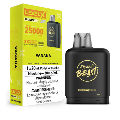Level X Flavour Beast Boost 25K Pod 20ml - Vanana - Vapeshop Mania