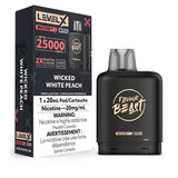 Level X Flavour Beast Boost 25K Pod 20ml - Wicked White Peach - Vapeshop Mania