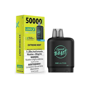 Shop Level X Flavour Beast Ultra 50K Pod 20ml - Extreme Mint Iced - at Vapeshop Mania