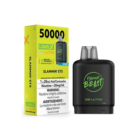 Shop Level X Flavour Beast Ultra 50K Pod 20ml - Slammin' STS Iced - at Vapeshop Mania