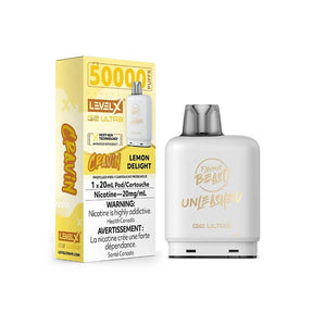 Shop Level X Flavour Beast Unleashed Ultra 50K Pod 20ml - Cravin Lemon Delight - at Vapeshop Mania