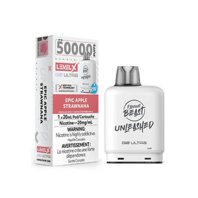 Shop Level X Flavour Beast Unleashed Ultra 50K Pod 20ml - Epic Apple Strawnana Iced - at Vapeshop Mania