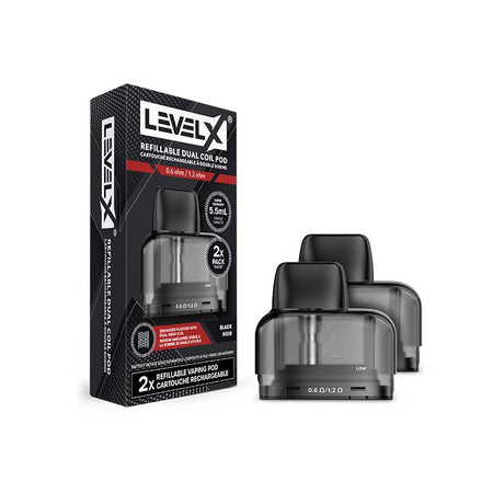 Shop Level X Refillable Dual Coil Pod 5.5mL (2 Pack) - at Vapeshop Mania