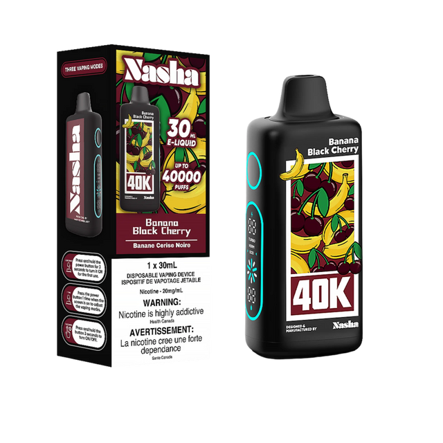 Shop Nasha 40K Disposable - Banana Black Cherry - at Vapeshop Mania