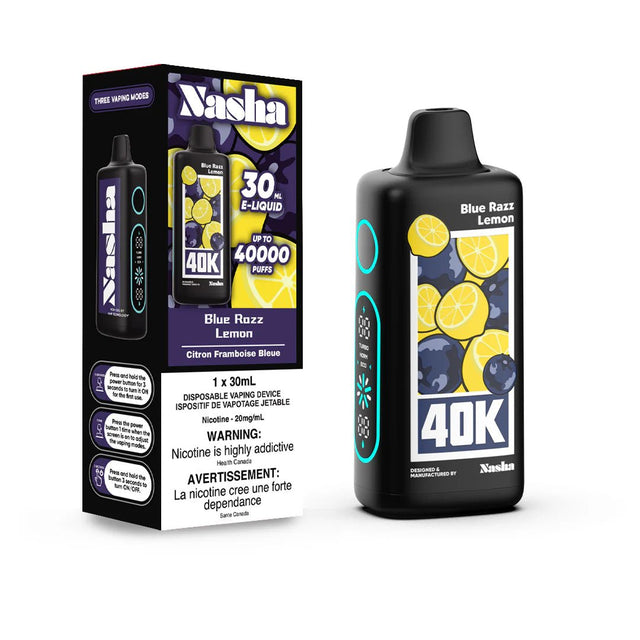 Shop Nasha 40K Disposable - Blue Razz Lemonade - at Vapeshop Mania