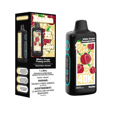 Shop Nasha 40K Disposable - White Grape Pomegranate - at Vapeshop Mania