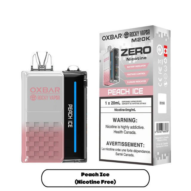 Shop OXBAR M20K Disposable - Nicotine Free - Peach Ice - at Vapeshop Mania