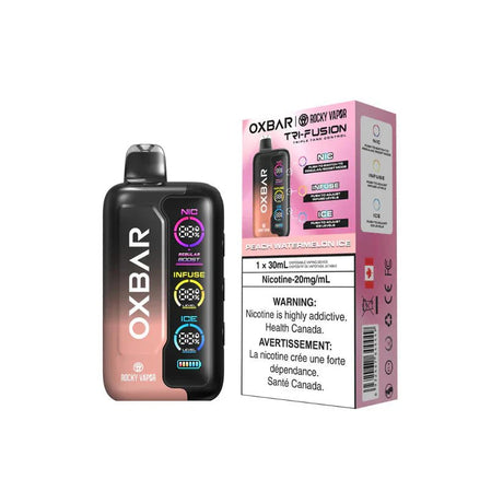 Shop OXBAR Tri Fusion 45K Disposable - Peach Watermelon Ice - at Vapeshop Mania